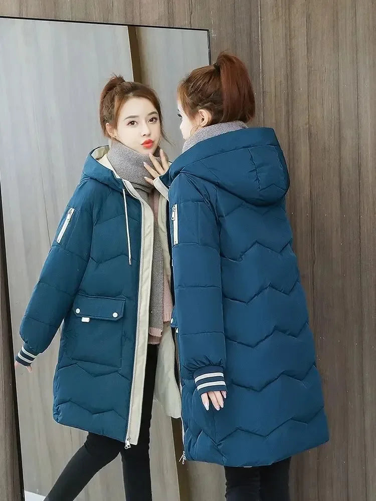 Women's Long Hooded Parka - Thick Padded Windproof Winter Coat - photo 12
