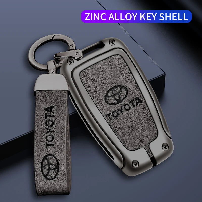 Car Key Case Bag Cover Shell For Toyota CHR Prado 2017 2018 Prius Camry Corolla RAV4 2017 2018 2019 2020 Protector Accessories