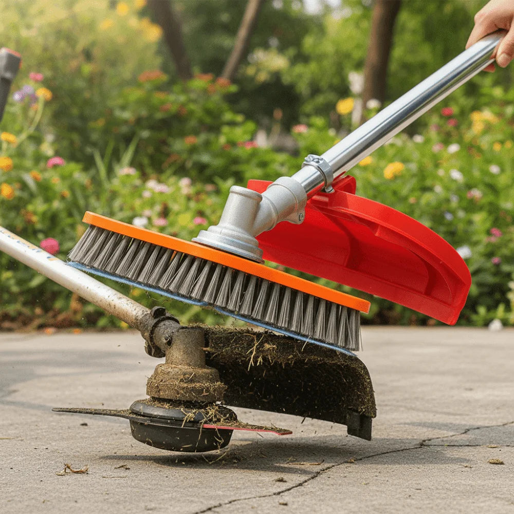 Lawn Mower Cleaning Brush High-Efficiency Adjustable Handle Weed Remover Tool for Deck Garden Yard Floor Patio Farm Tile Grout