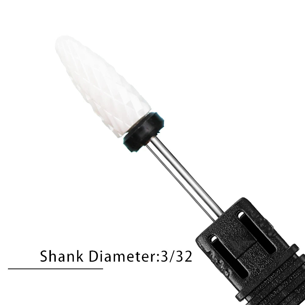 Nail Drill Bits Flame Ceramic Cutters for Manicure Electric Pedicure Nail Bits Gel Polish Remover Files Burr Nail Accessories