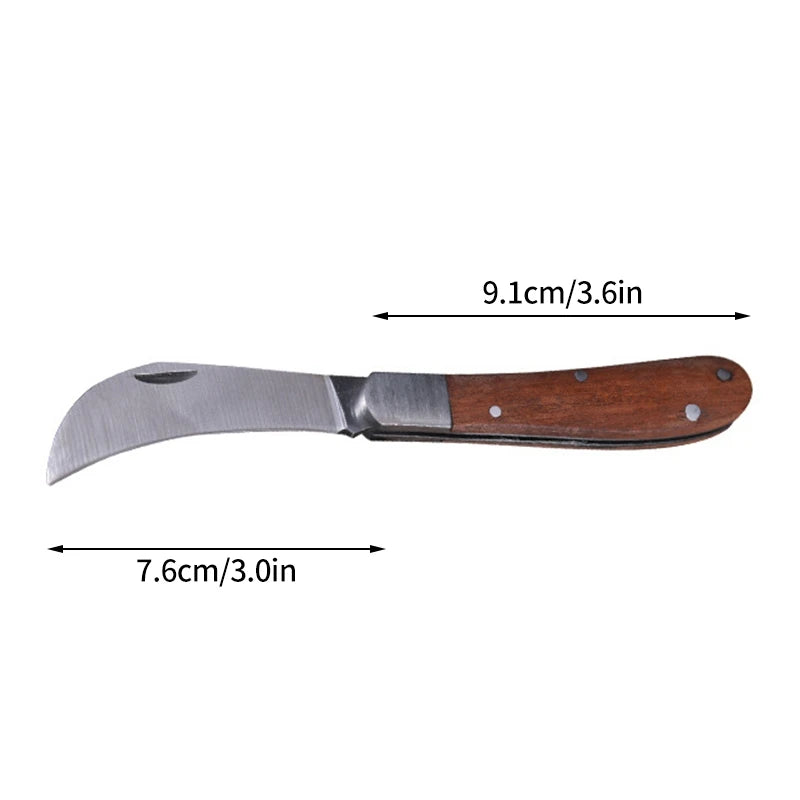 Folding Grafting Scissors Gardening Tool Stainless Steel Grafting Knife Hand Tool Outdoor Multi-functional Cutting Trim Supplies