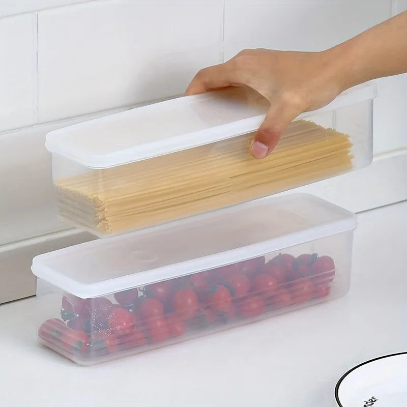 4-Pack Long Fridge Storage Containers - Clear Stackable Bins - photo 5