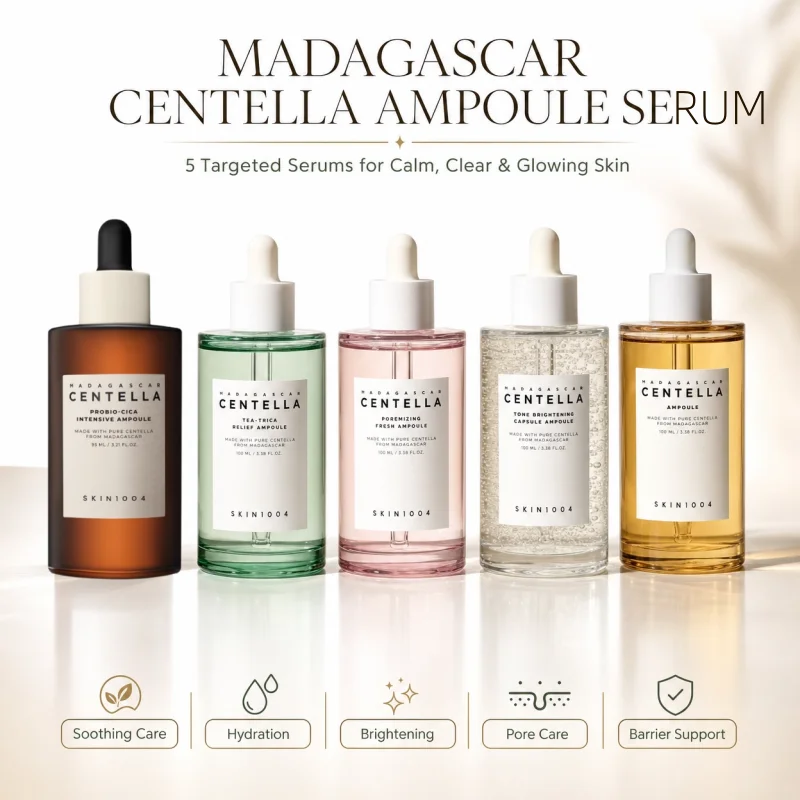 Korean Centella Ampoule Serum — Calming Pore-Refining Essence