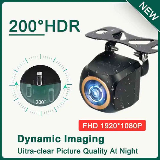 AHD 1080p Car Rear-View Camera — 200° Fisheye Lens, HDR Night Vision