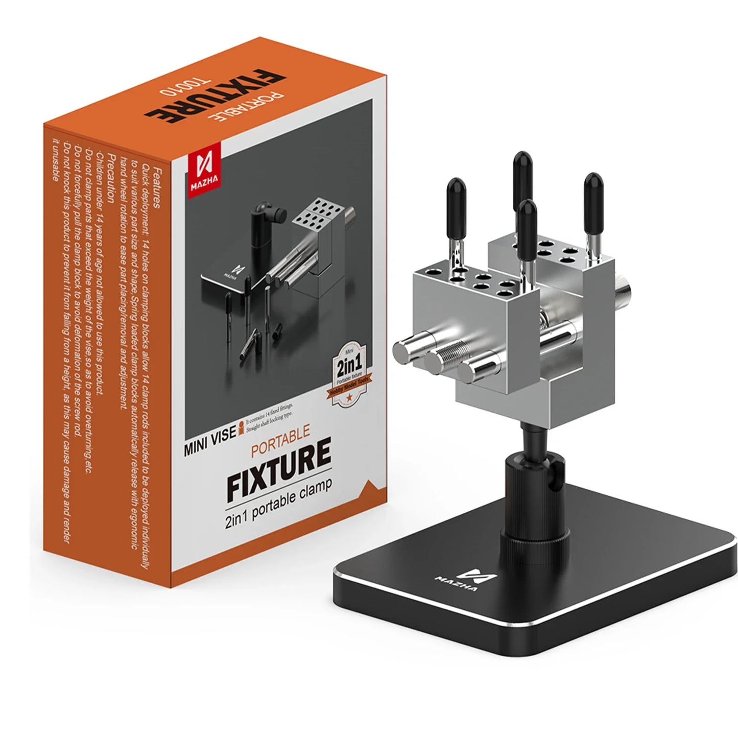 MAZHA T0010 2 in 1 Mini Portable Table Vise Compact Adjustable Clamp for Modeling Hobby DIY Precision Tool Accessories