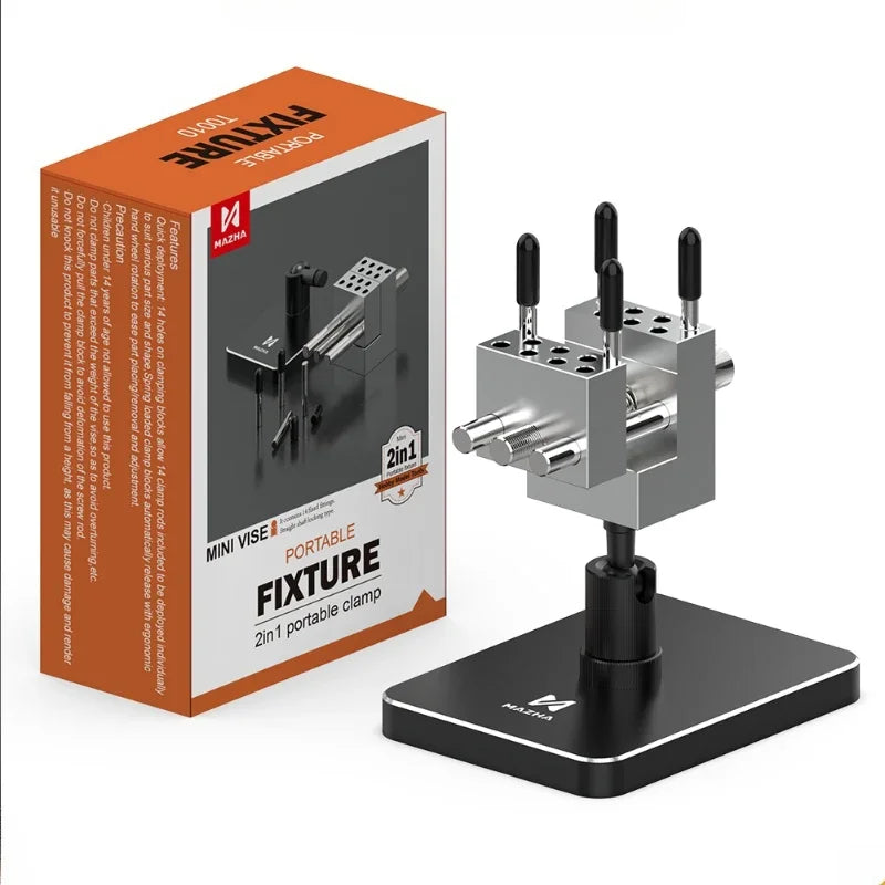 MAZHA T0010 2 in 1 Mini Portable Table Vise Compact Adjustable Clamp for Modeling Hobby DIY Precision Tool Accessories