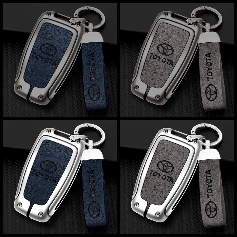Car Key Case Bag Cover Shell For Toyota CHR Prado 2017 2018 Prius Camry Corolla RAV4 2017 2018 2019 2020 Protector Accessories