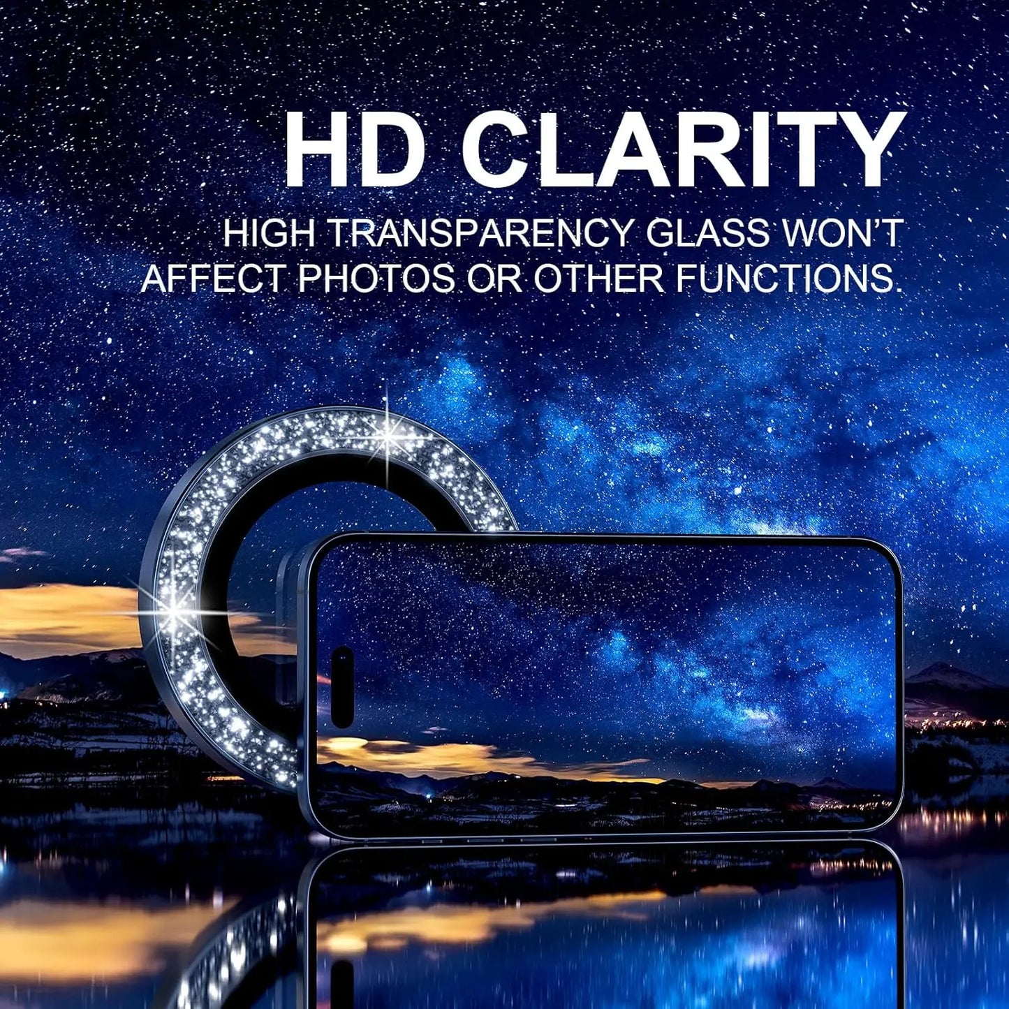 Bling Glitter Diamond Metal Frame Camera Protector For IPhone 17 Pro Max Air 17Pro Alloy Lens Tempered Glass Film Ring Cover Cap