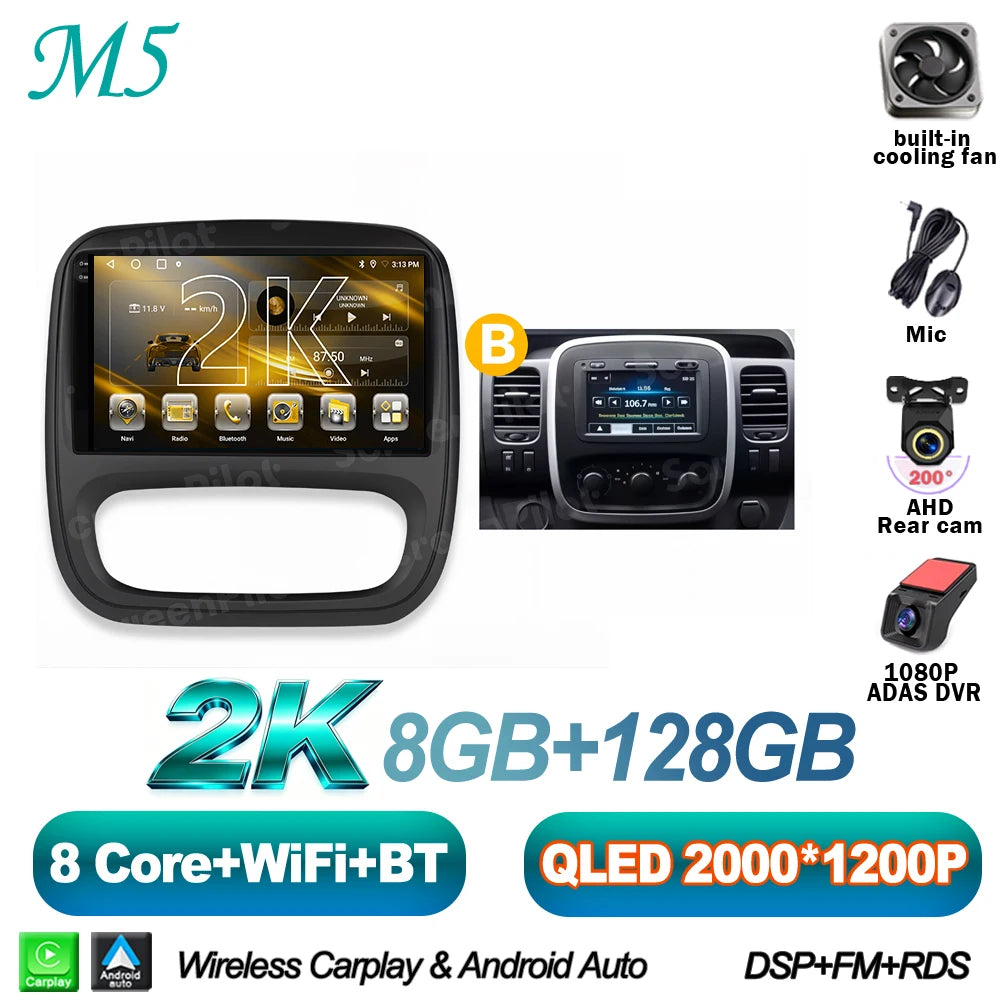 Android Car Radio for Renault Trafic 3 / Opel Vivaro B (2014-2018)