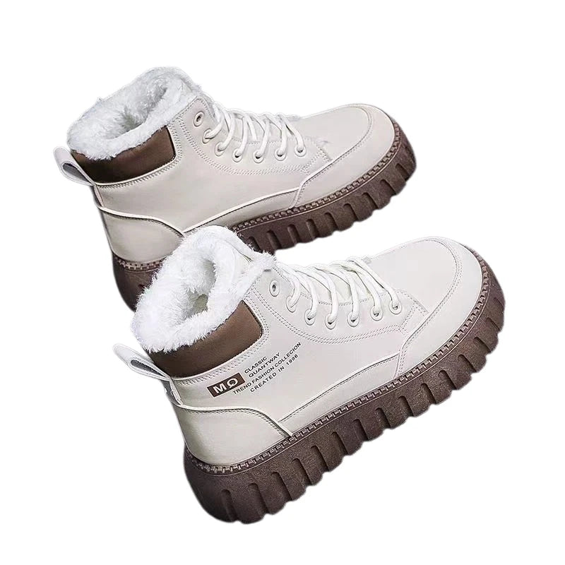 Women's Fur Lined High Top Snow Boots - Outdoor Hiking Winter Shoes - photo 6