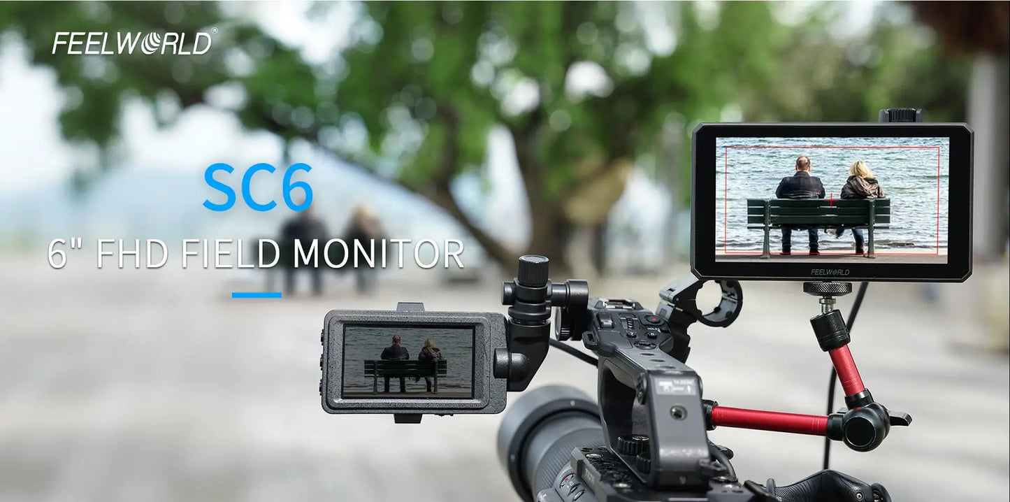 FEELWORLD SC6 6-inch Photography Video Monitor 1500NIT High Brightness 3G SDI HDMI 4K60Hz 1920X1080 IPS Screen Aluminum Shell