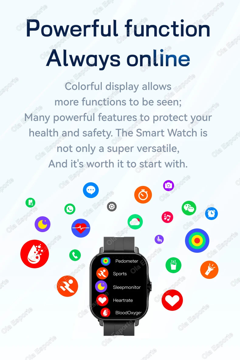2026 New Bluetooth Call Smart Watch Information Push Men Women Health Monitoring Watch Pedometer IP68 Smartwatch For Android IOS