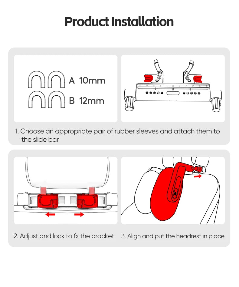 360° Adjustable Memory Foam Car Headrest Pillow Ice-silk Fabric Kids Adult Car Travel Head Neck Support Relieve Fatigue