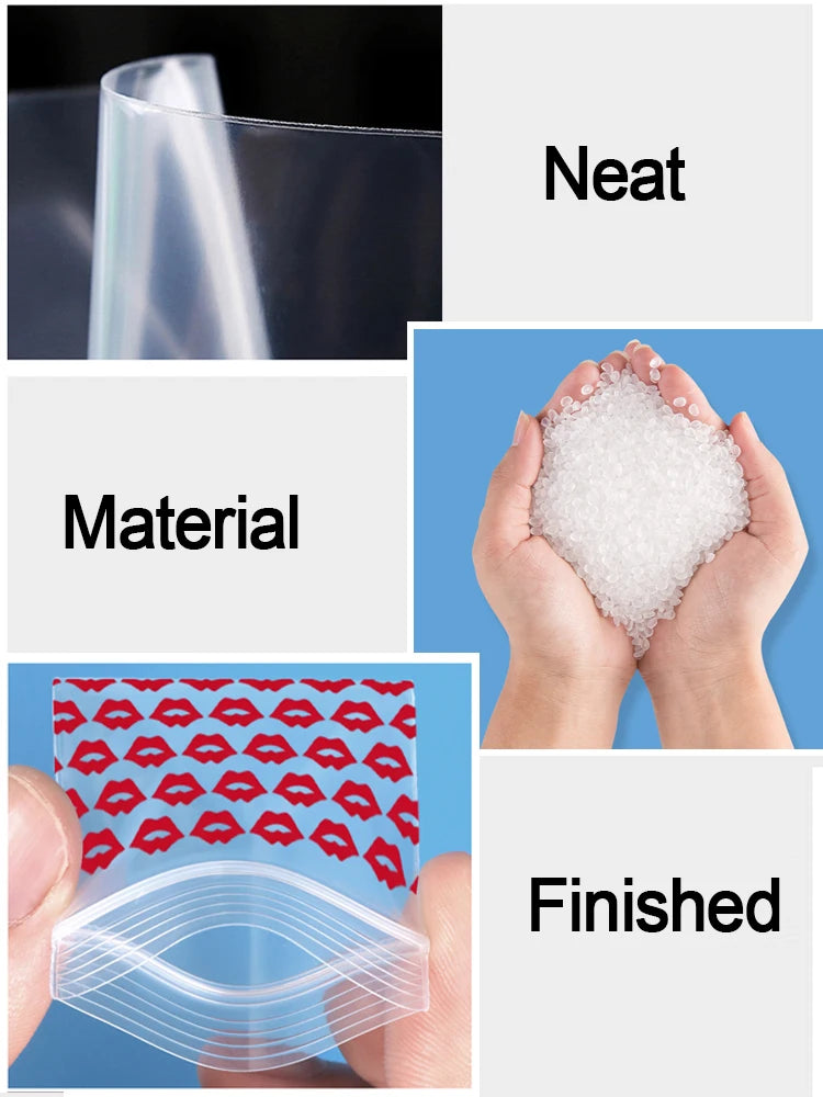 Small Reusable Ziplock Bags for Jewelry, Gems & Small Items – Clear Plastic Food-Safe Storage Baggies | Bulk Pack