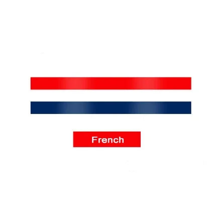 1M Pesonalized Car Sticker ThreeColored For Germany Italy French Russia National Flag Sticker Body Vinyl Decal  Styling Stickers