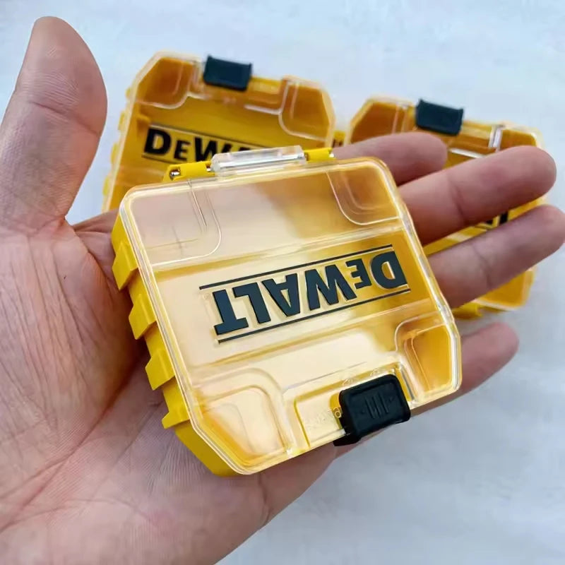 DEWALT Yellow Black Mini Storage Box Authentic Original Drill Bit Box High Hardness Stackable Plastic Hard Shell Case Hand Tools