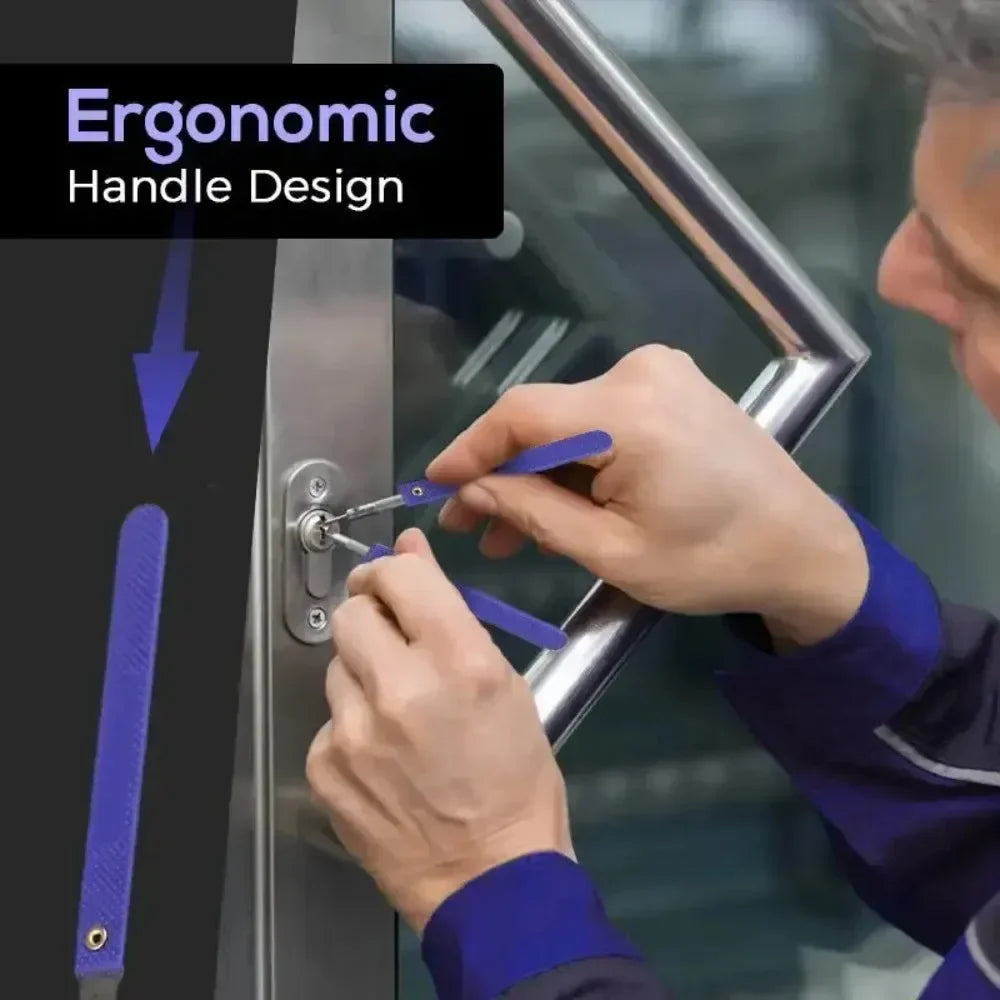 Multi-Functional Locksmith Tool Kit: Lock Picks, Padlock Repair, Broken Key Removal & Door/Combination Lock Opener Set