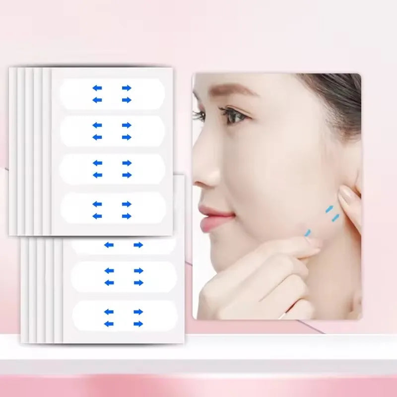40/120PCS V-Shape Face Wrinkle Sagging Skin Adhesive Tape Lifting Face Stickers Invisible Transparent Thin Face Patche Lift Tool