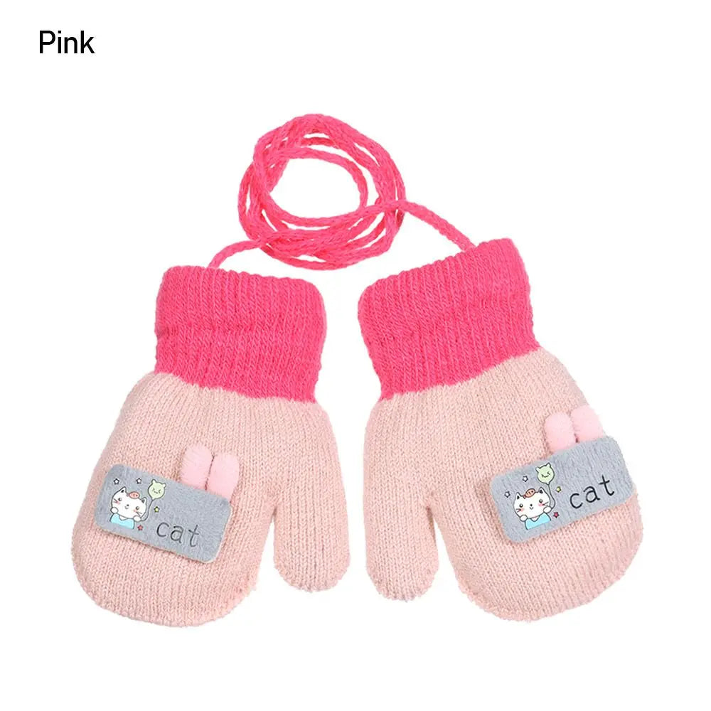 Toddler Rope Knit Mittens - Thick Cute Winter Gloves Ages 1-3 - photo 14