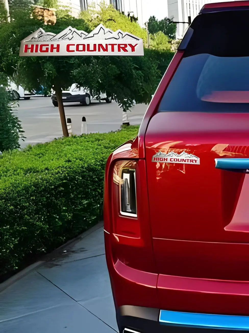 HIGH COUNTRY 3D Zinc Alloy Car Sticker Suitable for Chevrolet, Jeep, Dodge and Ford Modified Snow Mountain Metal Car Logo