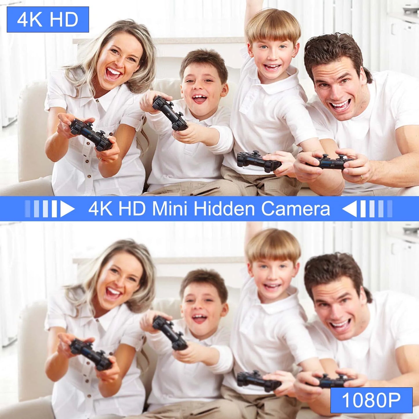 4K WiFi Clock Camera — Wireless Charging Home Security Monitor