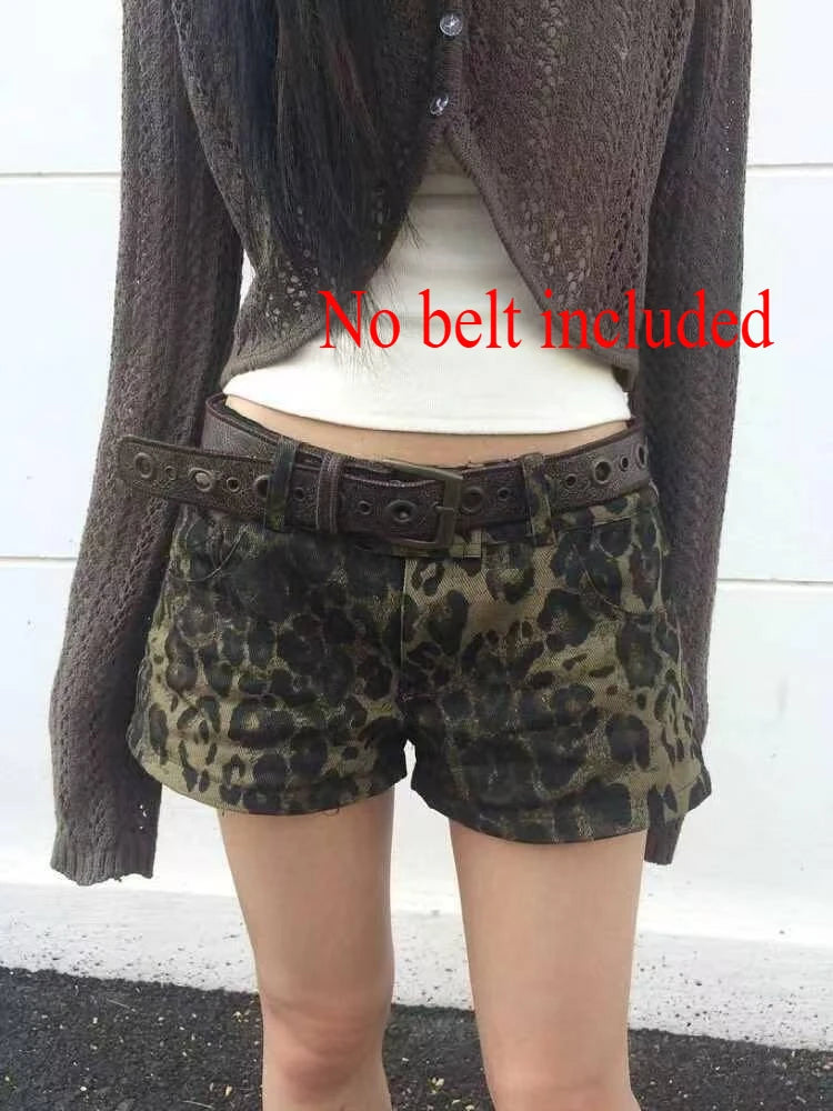 Women's Y2K Gyaru Harajuku Low Rise Denim Hot Pants – Vintage 2000s Jean Shorts Streetwear