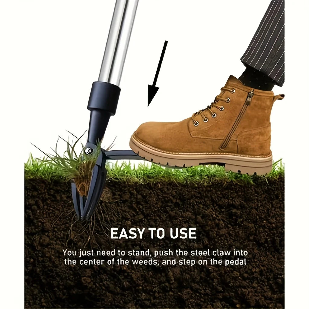 4-Claw Weed Puller Tool Head – Root Extractor for Stand-Up Garden & Lawn Weeding