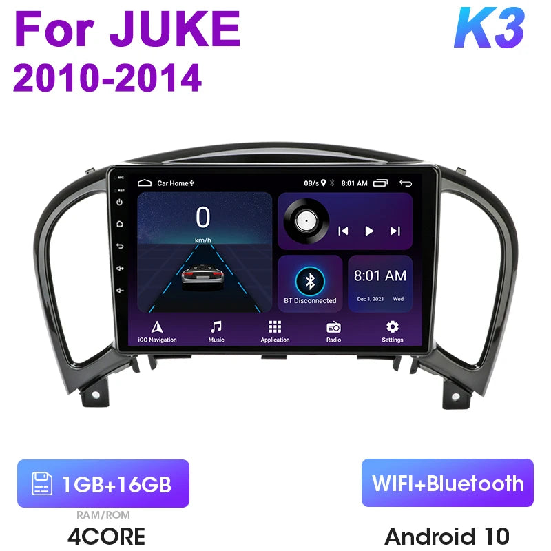 2 Din Android 12 Car Radio For Nissan Juke YF15 2010-2014  Multimedia Video Player Navigation GPS 4G Carplay Auto Stereo RDS IPS