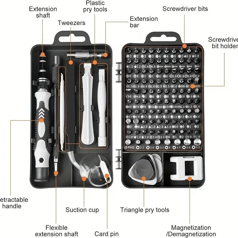 JCD Precision Screwdriver 115-in-1 Set Multifunctional Professional Repair Tool with 98pcs Magnetic Suitable for various repairs