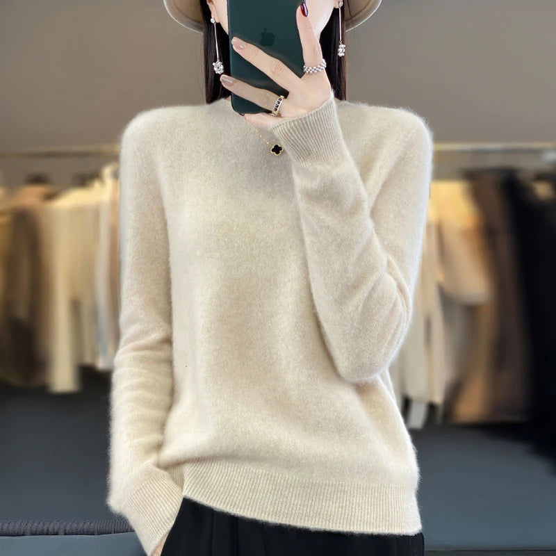 Women's Crew Neck Knit Sweater - Soft Warm Pullover Top - photo 10