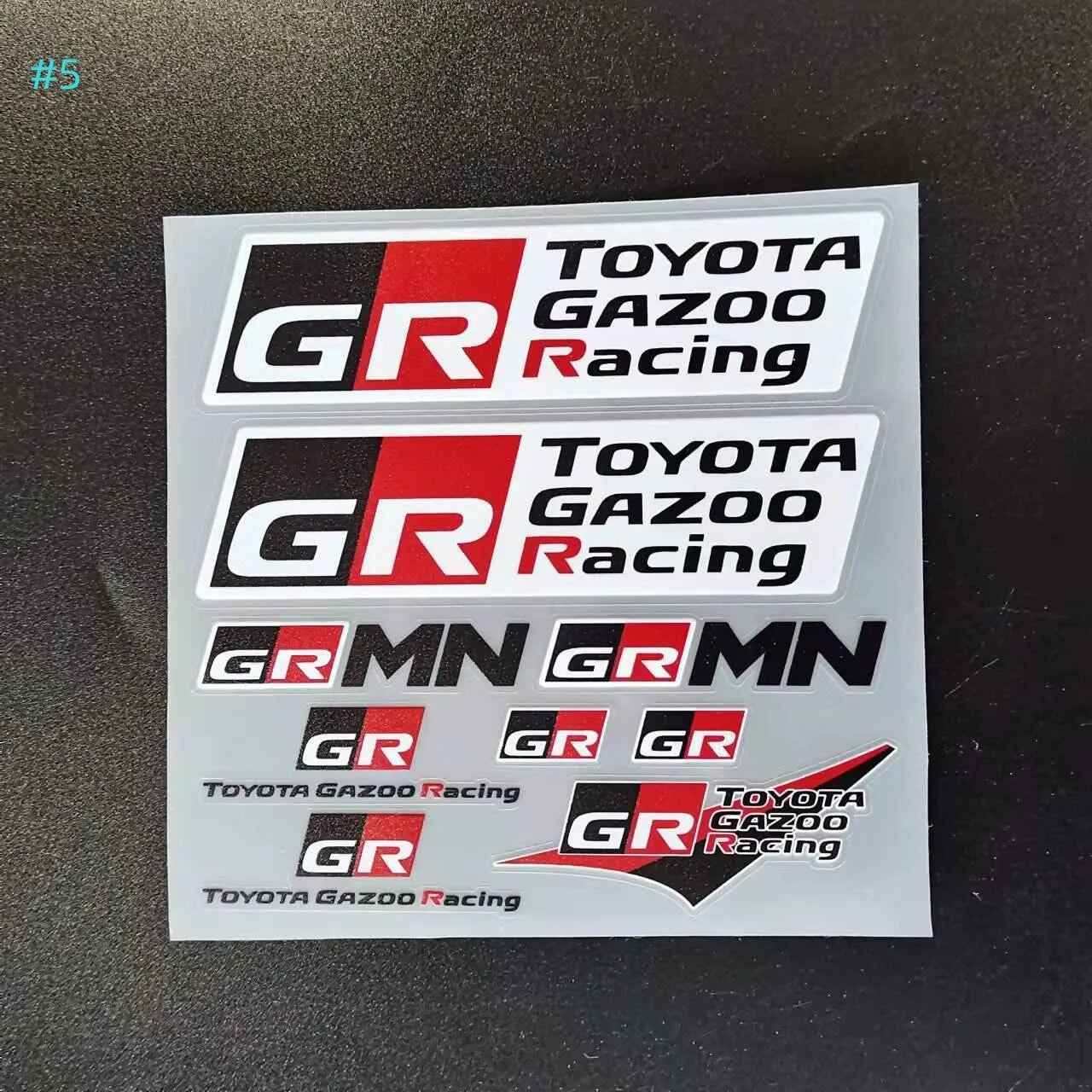 Car Decoration Stickers Reflective Waterproof Stickers Racing Decals For Toyota Yaris GR GAZOO Racing Logo Auris Pruis RAV4 TRD