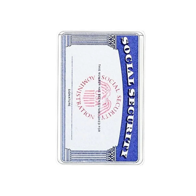 Social Security Card Holder – PVC Material, Waterproof, Durable, Scratch Protection, Portable