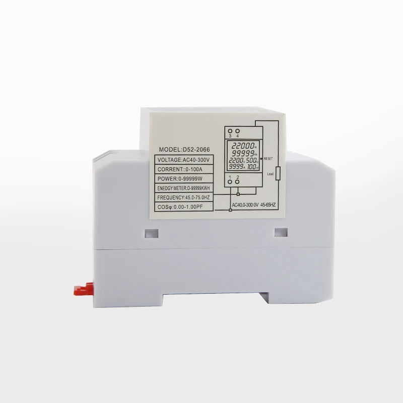 6IN1 Din Rail AC Monitor 110V 220V 380V 100A Voltage Current Power Factor Active KWH Electric Energy Frequency Meter