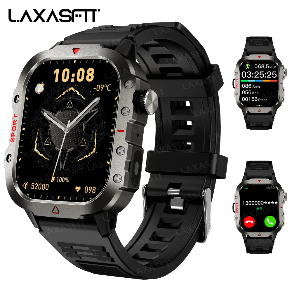 LAXASFIT Sports Smart Watch — 1.71" Screen, BT Calling, Torch