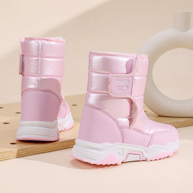 Kids High-Top Snow Boots - Plush Lined Winter Ankle Boots - photo 6