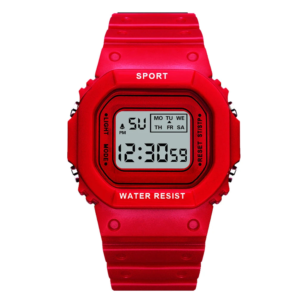 YIKAZE Square Digital Watch – LED Sports Watch for Men, Women & Kids