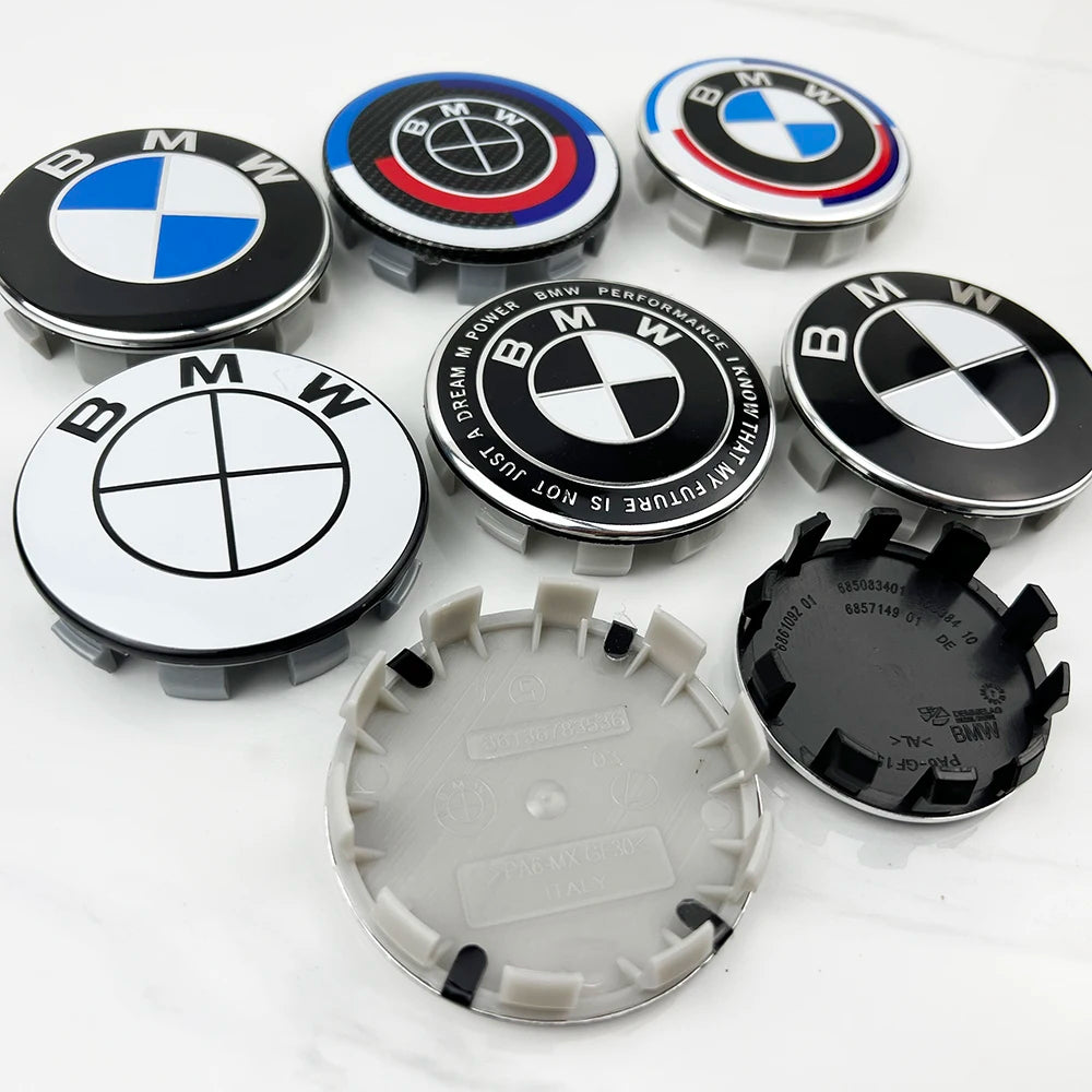 20pcs 60MM 68MM 50th Anniversary Car Wheel Hub Center Cap Cover For BMW M E46 X1 X2 X3 X4 X5 X6 F48 G01 E84 E83 F30 G30 G32 G01