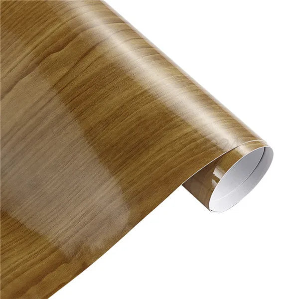 30*100cm Glossy Wood Grain Vinyl Film Decal Auto Foil Textured Waterproof Adhesive Home Furniture Car DIY Stickers Accessories