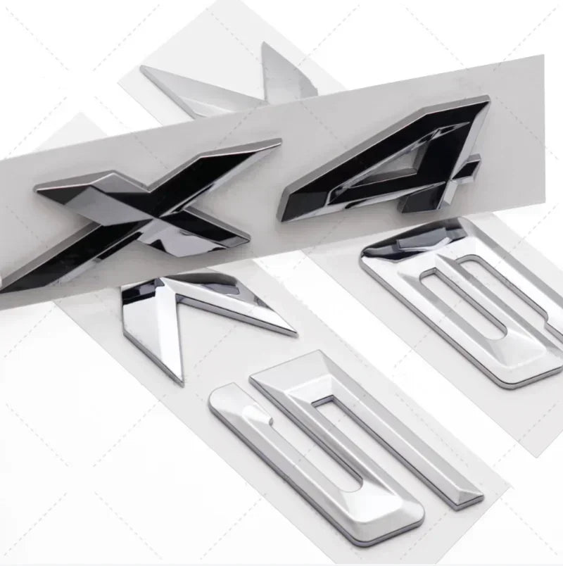 3D ABS Chrome Black Car Rear Trunk Letter Sticker For BMW X1 X2 X3 X4 X5 X6 X7 GT Logo Emblem Badge Auto Styling Accessories
