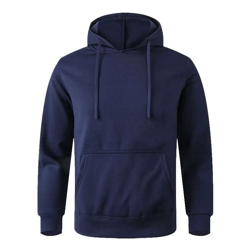 Unisex Minimalist Fleece Hoodie - Casual Black and White Pullover - photo 7