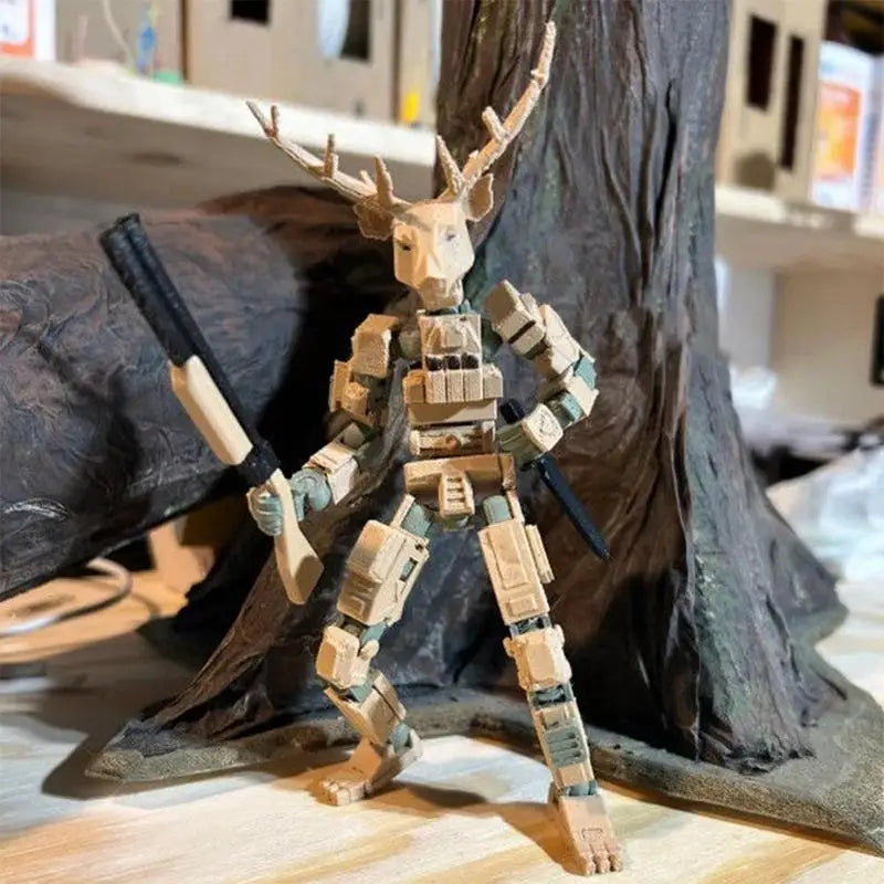 3D Movable Multi-Joint Robot Action Figure — Poseable Desktop Toy & Decor