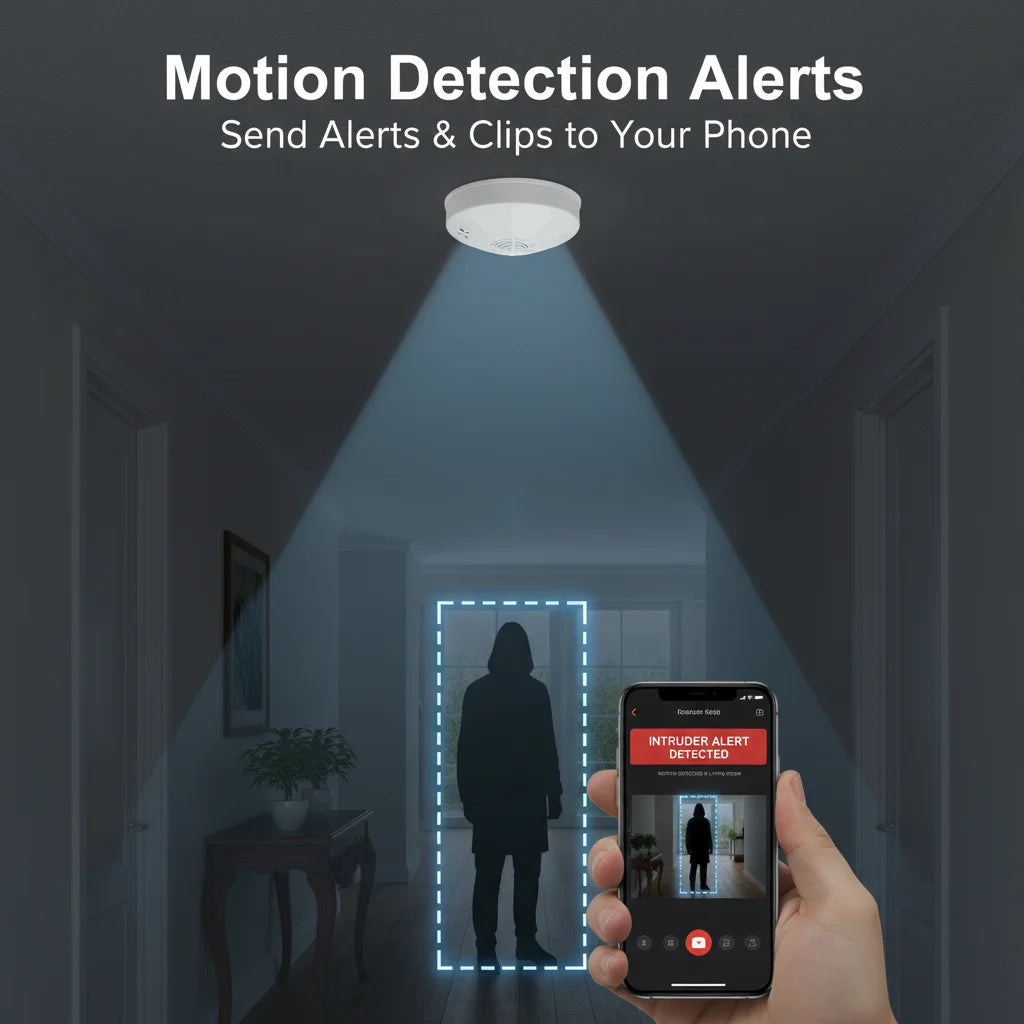 Mini 1080P Security Camera — WiFi Ceiling Monitor for Home & Office