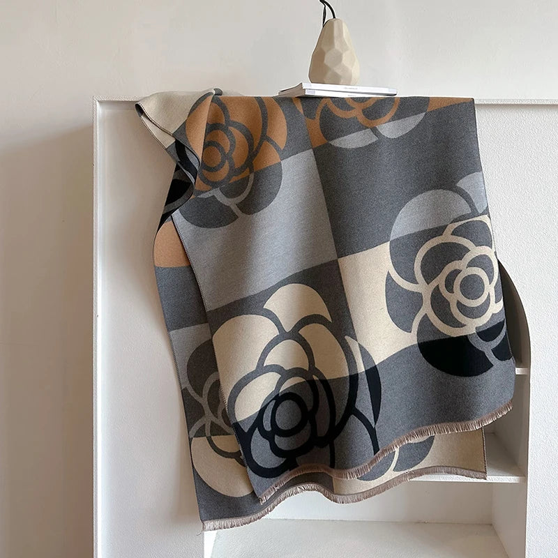 Women's Thick Blanket Stole - Cashmere-Feel Pashmina Winter Wrap - photo 10