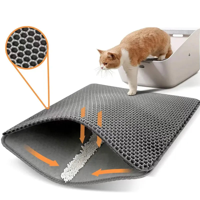 Waterproof Cat Litter Mat - Double Layer EVA Clean Pad – photo 8