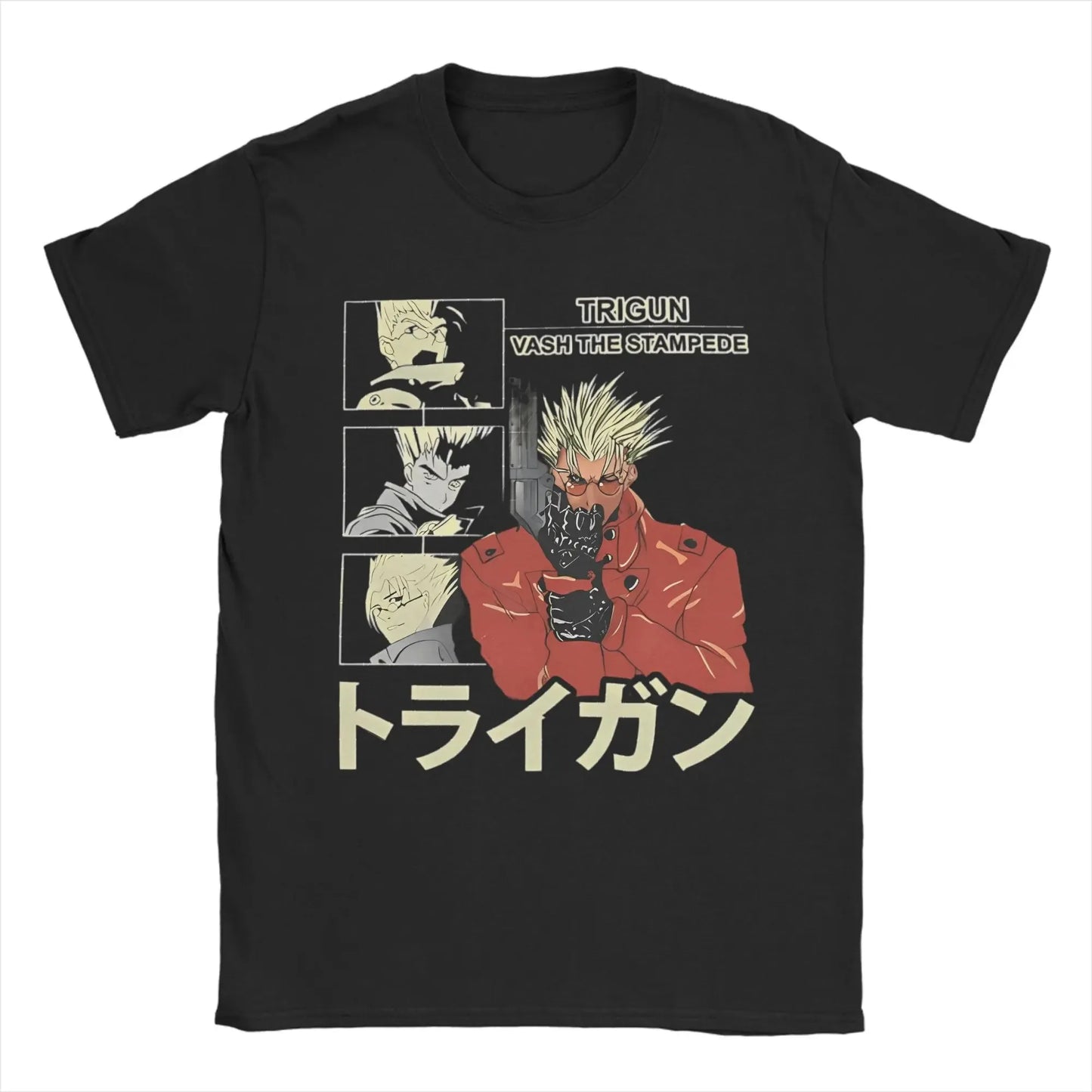 TRIGUN STAMPEDE Trigun Nicholas D Stampede Graphic Print T-Shirts Men Women Fashion Crewneck Cotton Tees Harajuku Oversized Tops