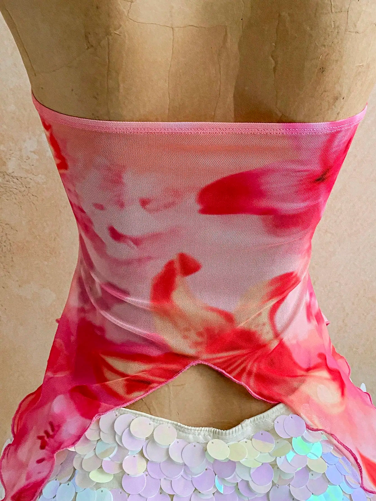 Women's floral tie-neck off-shoulder halter camisole — view 5 of 11