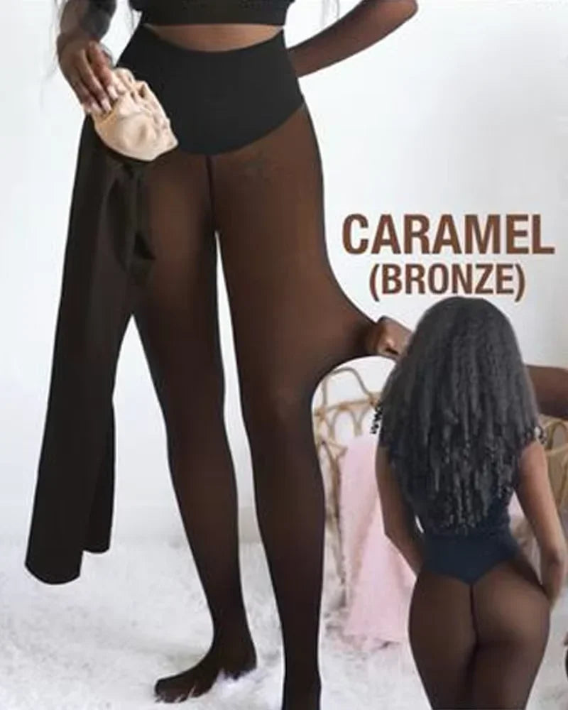 Women's Fleece-Lined Sheer Tights, Thermal Leggings