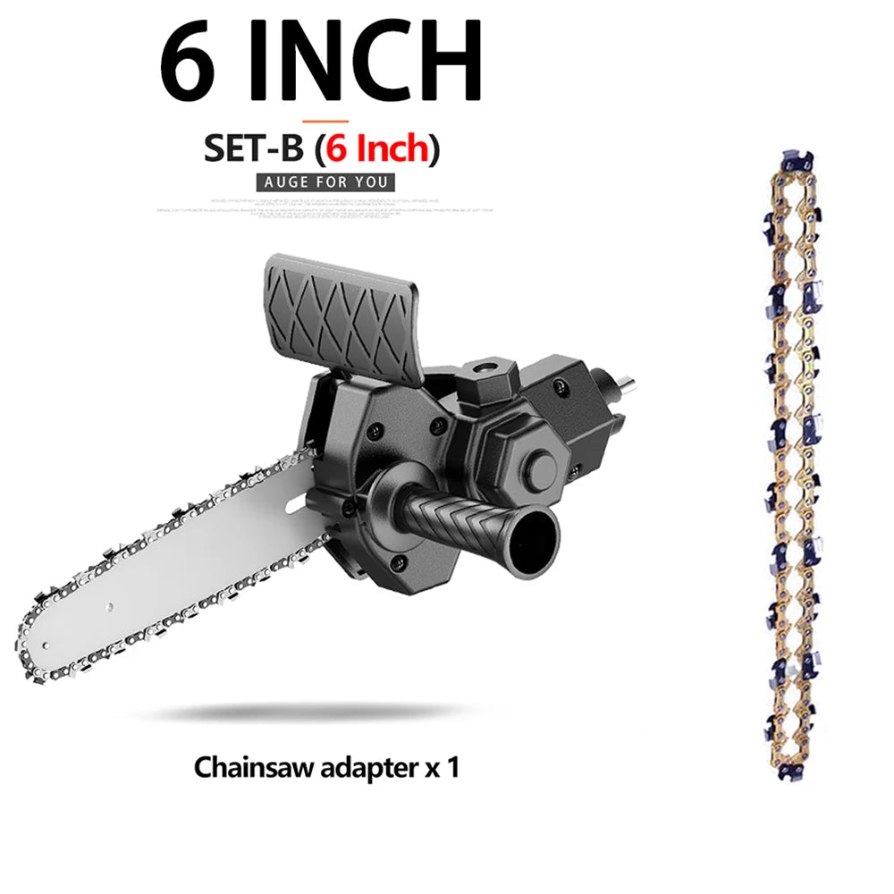 JANGKLIFE 4/6 Inch Electric Drill Modified To Electric Chainsaw adapter Tool Portable Conversion Head Kits Woodworking Pruning
