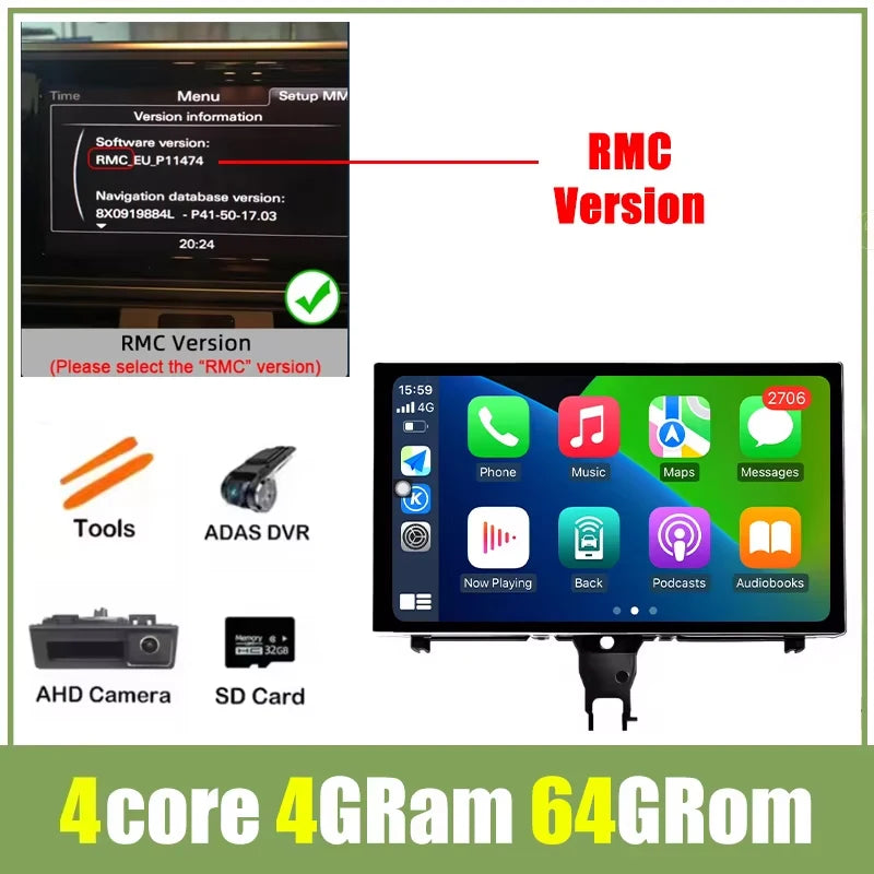 9" Android Car Stereo for Audi A6 C7 & A7 (2012–2018) — CarPlay, Android Auto, GPS, Bluetooth, WiFi