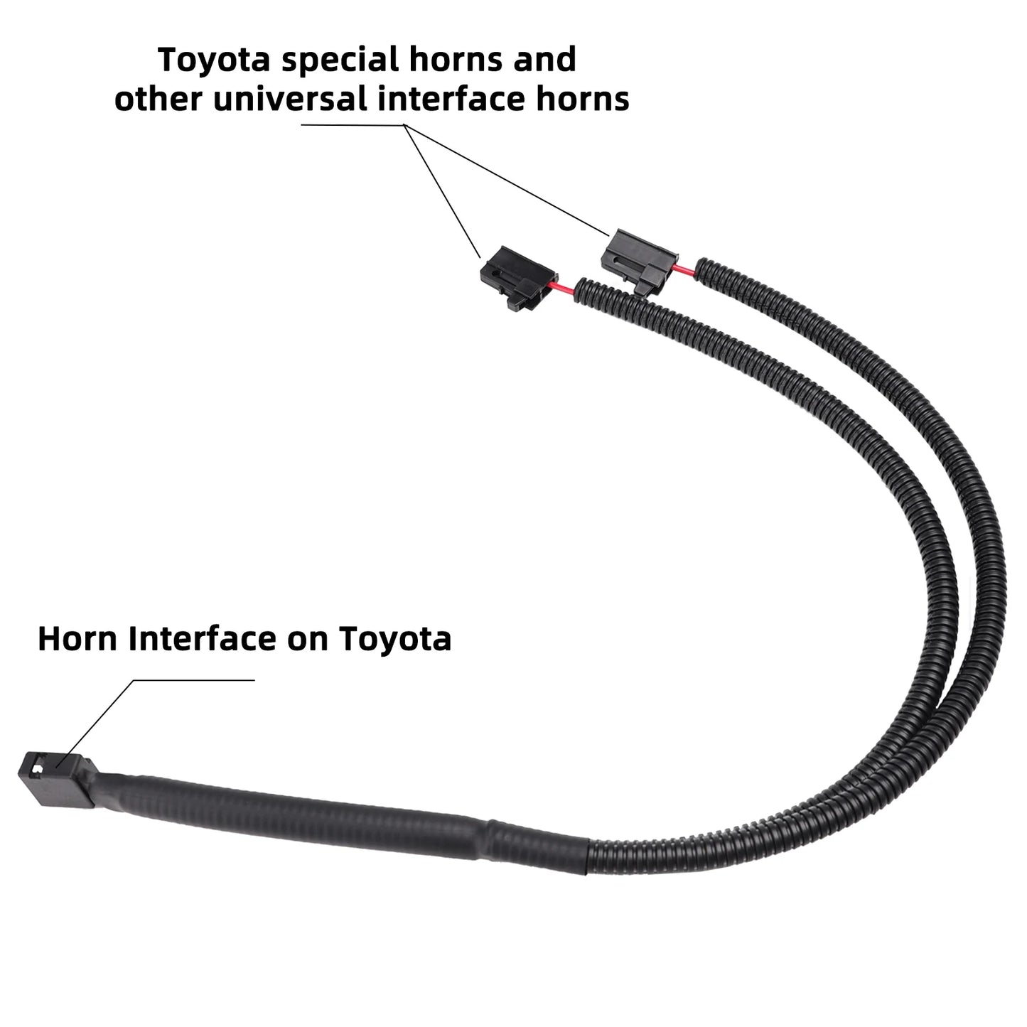 FARBIN Car Horn Adapter Pigtail Socket Two Special Line Horn Wiring Harness Male Plug Snail Horn Socket Conversion For Toyota